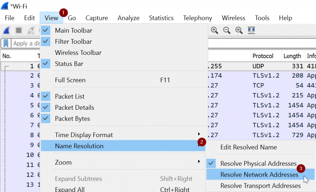 creating wireshark filters