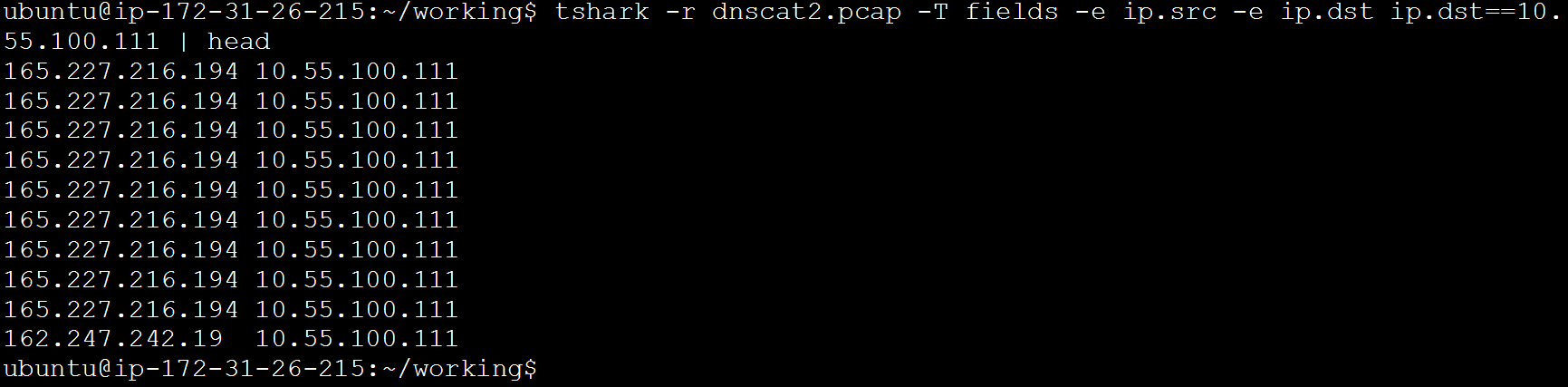 tshark command line examples